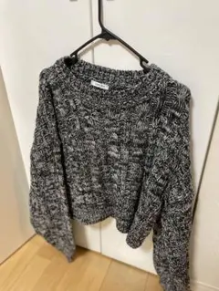 INGNIクルーネックセーター M 黒と白のミックス