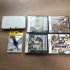 美品　3DSLL本体　ホワイト　ドラクエセット　動作確認済　充電ケーブル付き