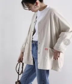 JaVa ジャバ  ノーカラー カバーオール ジャケット ナチュラルのサムネイル