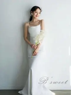 【美品】B'sweet ホワイト スリップドレス
