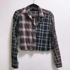 DIESEL チェックシャツ　ショート丈