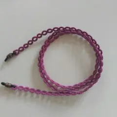 メガネチェーン ハンドメイド タティングレース レッドパープル - メルカリ