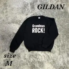 ギルダン (M) トレーナー 長袖 裏起毛 プルオーバー クルーネック プリント