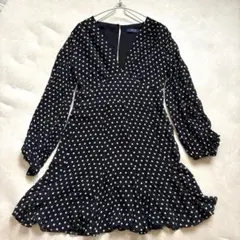 【人気】POLO RALPH LAUREN　ドット　ワンピース シルク100