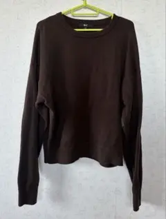 ユニクロ　スムースコットンクルーネックセーター