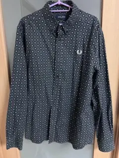 FRED PERRY 幾何学模様 長袖シャツ Lサイズ