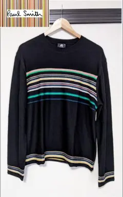 【Paul Smith】ニットセーター/マルチストライプ/ウール/ビッグ/美品のサムネイル