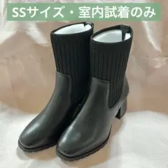 ORiental TRaffic スクエアトゥニットヒールブーツ SSサイズ