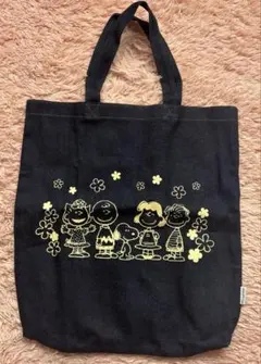 スヌーピータウントートバッグ　デニム