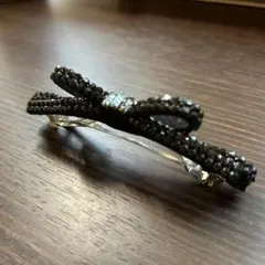 コンプレックスビズ☆ クリスタルメッシュバゲット スリムバレッタ(ブラック)