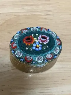 マイクロモザイク　イタリア製装飾小物入れピルケース