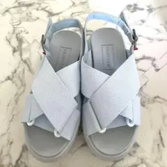 HUNTER ライトブルー スポーツサンダル