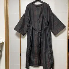 着物リメイクチュニックワンピース　大島紬リメイクチュニックワンピース