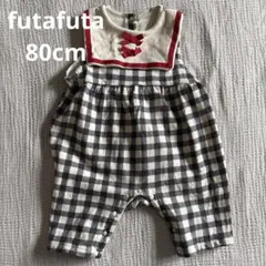 チェック柄ロンパース futafuta 80cm
