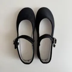 パンプス　キッズ　女の子　ローヒール　カンフーシューズ　19センチ　セレモニー