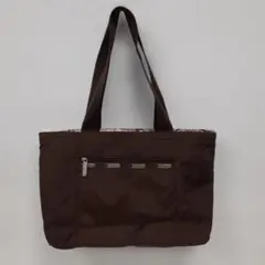 美品　LeSportsac　ブラウン/ピンク系　リバーシブル　トートバッグ