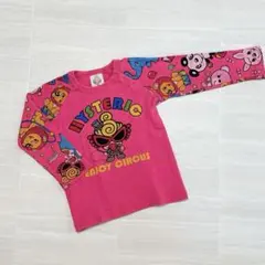 ヒステリックミニ «90» サーカス miniちゃん 総柄 長袖 ロンT ピンク