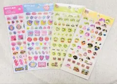 プチステッカーぷっくりシール お茶犬　リョクみんな べティーズブルー　プチシール