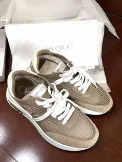 新品未使用　JIMMY CHOO ベージュ ハイテクスニーカーサイズ39.5