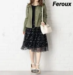 Feroux フェルゥ【2WAY】Jewelマウンテン ブルゾン フード カーキ