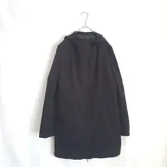 インディビ フード付きマウンテンパーカー サイズ40 黒 ファーなしINDIVI