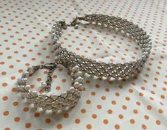 パール　ネックレス　ブレスレット　2点セット