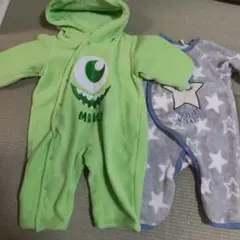 ロンパース・カバーオールセット（モンスター＆星柄）