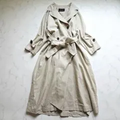 SIMPLICITÉ　リネンコットン　トレンチコート　ロング　ダブル　ベルト