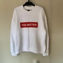 H&M プリント ホワイト スウェット