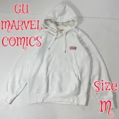GU MARVEL コラボ プルオーバーパーカー ホワイト M