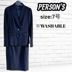 PERSON'S size:7号 WASHABLE スカートスーツ ブラックのサムネイル