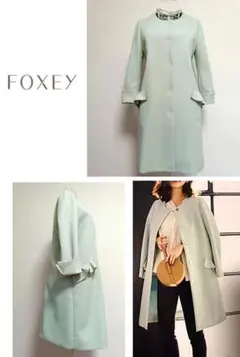 美品　フォクシーニューヨーク ケンジントレンチコート ミッドナイトブルー　40 美品 フォクシーニューヨーク ケンジントレンチコート ミッドナイト