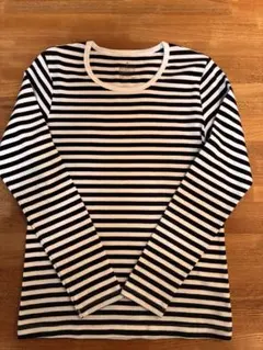 無印良品　クルーネック長袖Ｔシャツ　ボーダー　Mサイズ　レディース