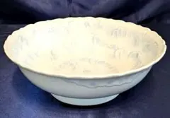 有田焼　峯山窯?　青白磁牡丹　鉢　盛付皿