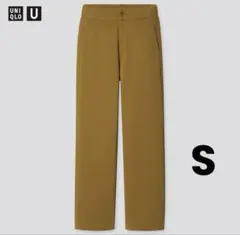 UNIQLO ジャージーリラックスストレートパンツ　ブラウン　S