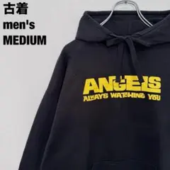 古着 MinGa LONDON パーカー Angels エンジェルス ブラックMのサムネイル