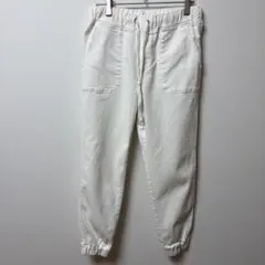 UNIQLOユニクロ デニムジョガーパンツ ホワイト Mサイズ イージーパンツのサムネイル
