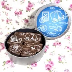 AI Inc. Cheerful Stamp スタンプセット 缶入り 青色