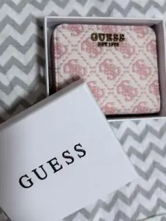 GUESS 二つ折り財布 ピンク