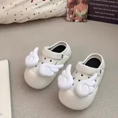 クロックス サンダル アクセサリー ジビッツ 天使の羽 シューズ 白 アイテム