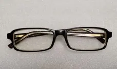 ■メガネ セルフレーム ブラック スクエア 度入り 眼鏡■