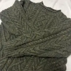 ⭐️LANDS' END⭐️古着⭐️カーキ厚手ニット⭐️