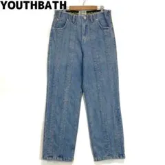 YOUTHBATH 韓国製 ワイドデニムパンツ ユニセックス ライン ユースバス