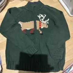 GAP トナカイデザイン ジップアップセーター