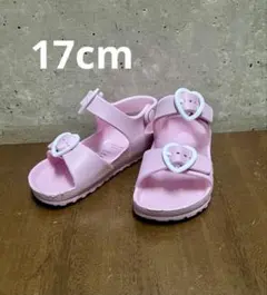 【17cm ほぼ未使用】アプレレクール　新作EVAサンダル　ピンクハートのサムネイル