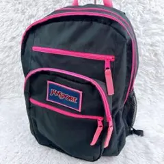 JANSPORT ジャンスポーツ　リュック　鞄　黒　ピンク　大容量　ブラックのサムネイル