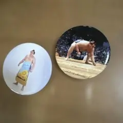 大相撲　強いぞ！安青錦　缶バッジ2点 9月場所 両国国技館