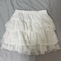 シーイン　スカート　白