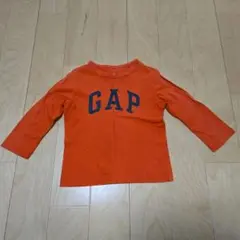 匿名配送　baby GAP　長袖　Tシャツ　ロゴ　オレンジ