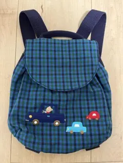 ファミリア　チェック柄　ベビーリュック